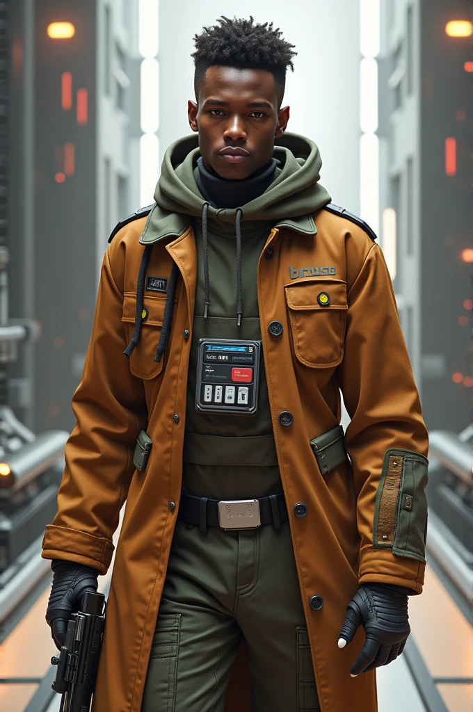 star wars, star wars outfit, young adult male, black, light skinned, temp fade