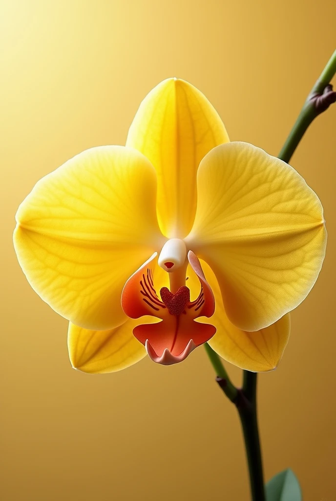 Yellow orchid, very beautiful, and very real