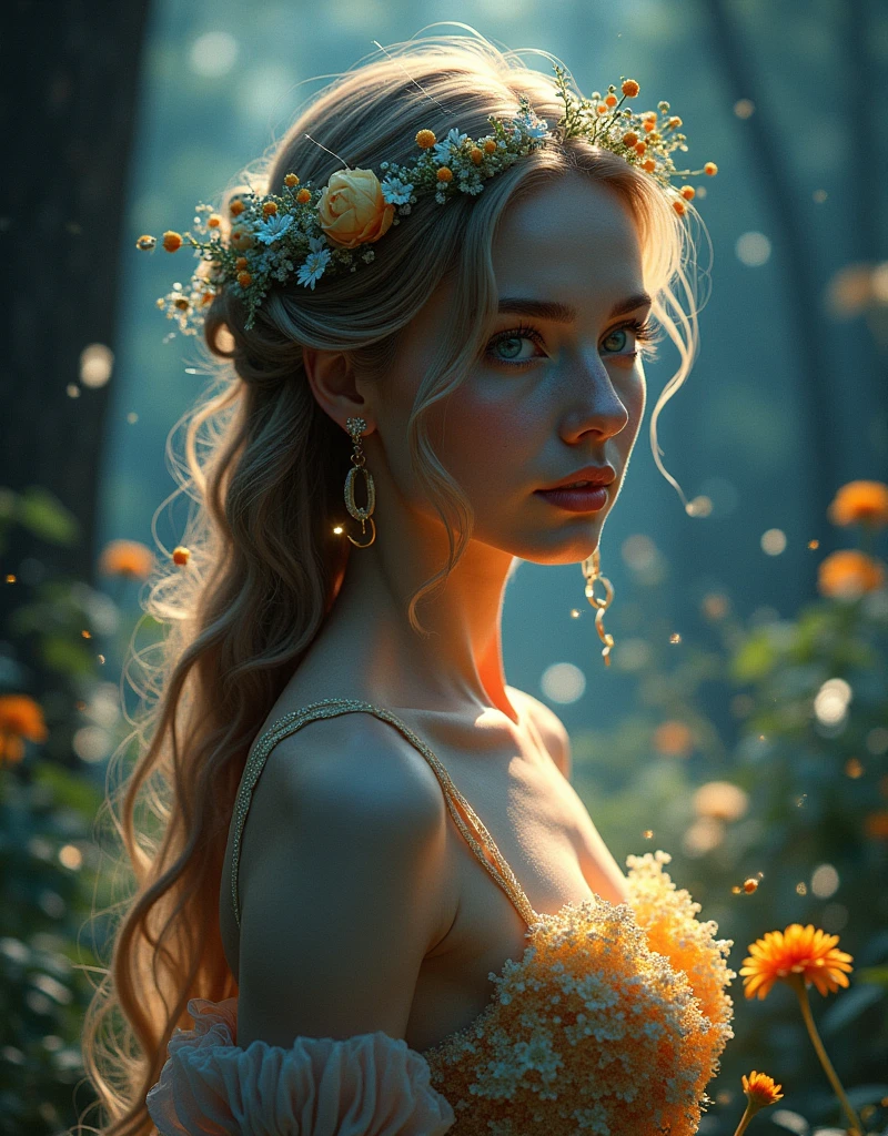 1 of 23 years,Alanis Morisette, her hair adorned with glowing fireflies, eyes shimmering with enchantment. Dressed in a gown made from woven moonlight, she stands in a mystical forest where trees come to life. The scene, bathed in the ethereal glow of the fireflies, captured in the style of a magical forest artwork., (masterpiece, best quality, official art,intricate details:1.2),surrealism Salvador Dali matte background melting oil on canvas cyberpunk 2099 blade runner 2049 neon synthwave neon retro heavenly sunshine beams divine bright soft focus holy in the cloudsby artist Key Visual, Japanese Manga, Pixiv, Zerochan, Fantia Hyperrealistic, splash concept art, mid shot, intricately detailed, color depth, dramatic, 2/3 face angle, side light, colorful background graffiti art, splash street spray, high contrast, colorful polychromatic, ultra detailed, ultra quality, CGSociety Pixar, Disney, concept art, 3d digital art, Maya 3D, ZBrush Central 3D shading, bright colored background, radial gradient background, cinematic, Reimagined by industrial light and magic, 32k ultra high-resolution post processing a masterpiece, 32k high-resolution, dark fantasy concept art, by Greg Rutkowski, dynamic lighting, hyperdetailed, intricately detailed, Splash screen art, trending on Artstation, deep color, Unreal Engine, volumetric lighting, Alphonse Mucha, Jordan Grimmer, purple and yellow complementary colours Mark Brooks and Dan Mumford, comic book art, perfect, smooth abstract vector fractal, wave function, Zentangle, 3d shadingdetailed matte painting, deep color, fantastical, intricate detail, splash screen, complementary colors, fantasy concept art, 32K ultra high-def trending on Artstation UnrealEngine5 Cinematic film still, shot on v-raptor XL, film grain, vignette, color graded, post-processed, cinematic lighting, 35mm film, live-action, best quality, atmospheric, a insane masterpiece