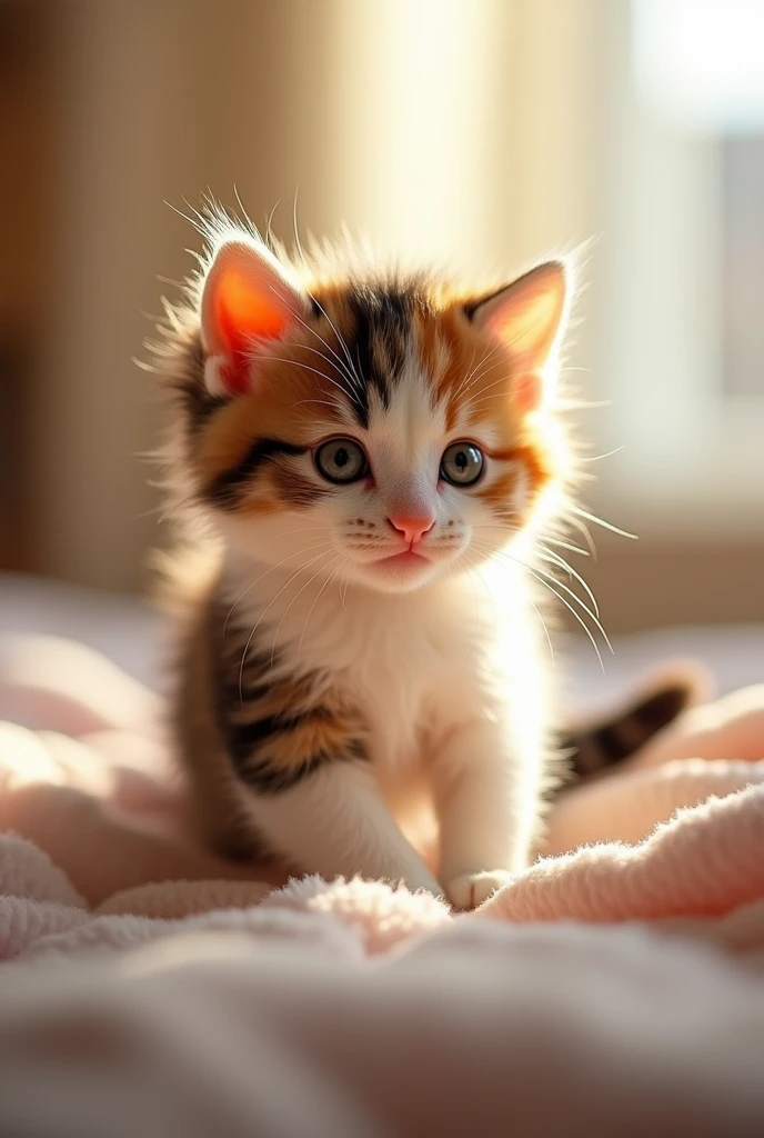 Generate a calico kitten
