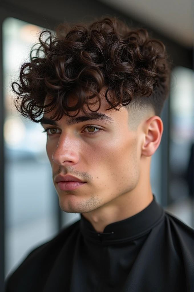 Haircut for mid curly hair men
