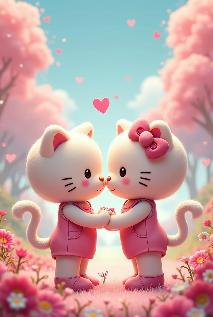 Hello kitty couple of two boys