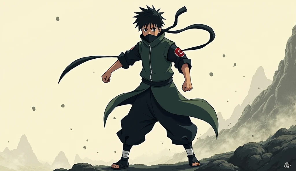 Wallpaper "Rock lee", effort, Paleta de cores: blackw, offwhite, Unripe