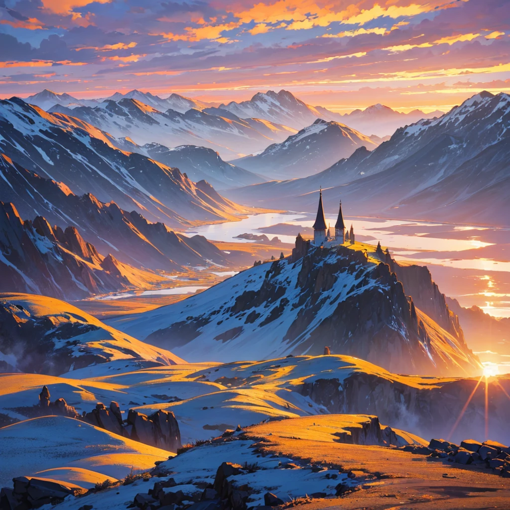 beautiful sunset .landscape without people 