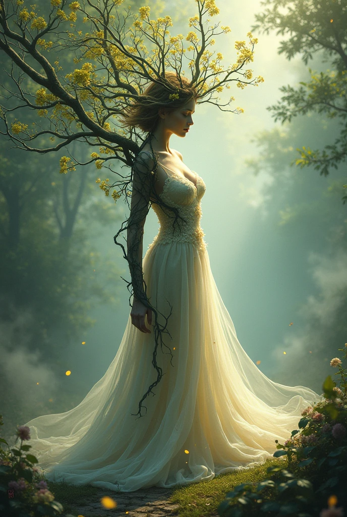 Name Gabriel in the form of branches