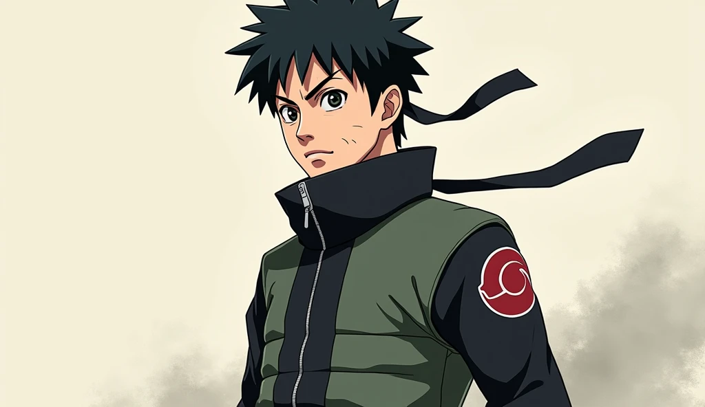 "Rock lee"(Anime Naruto) , effort, Paleta de cores: blackw, offwhite, Unripe