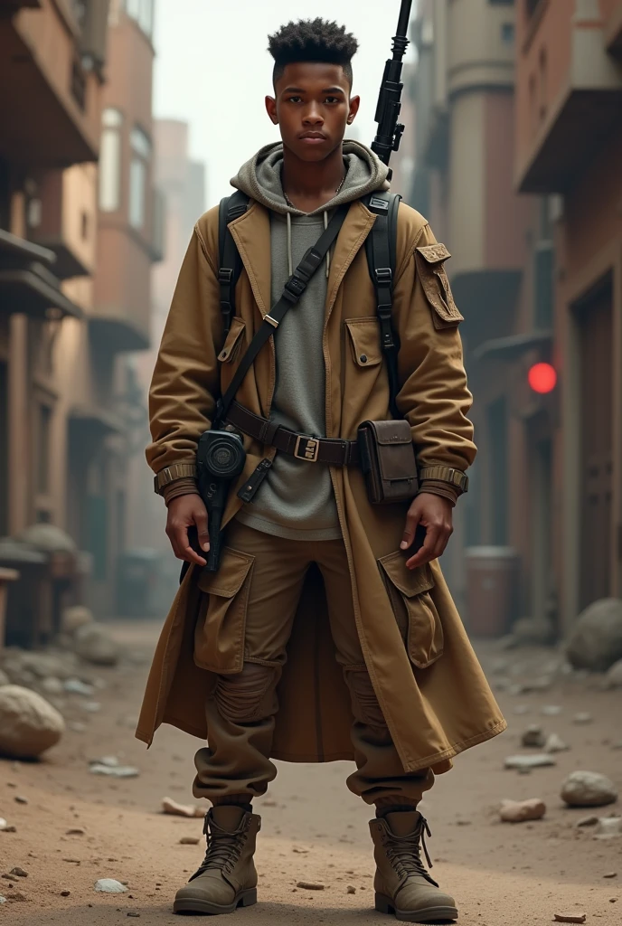 Star Wars, handsome, black american, light skinned male, teenager, temp fade, star wars smuggler outfit