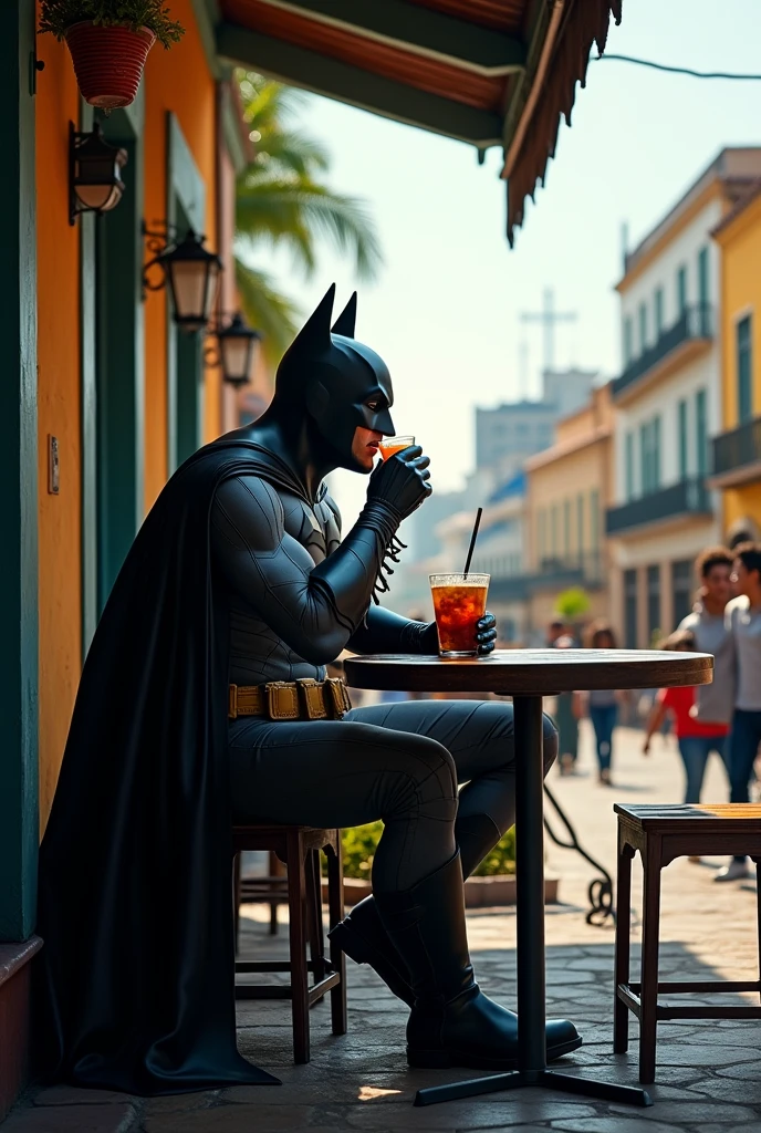 Batman drinks in Panama City 