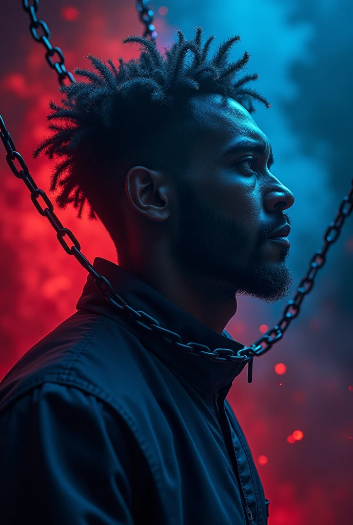 : Le Pouvoir de l'Auto-Discipline Une personne concentrée avec des couleurs fortes (bleu foncé, rouge). Ajoute un symbole de discipline comme une horloge ou des chaînes brisées.
---