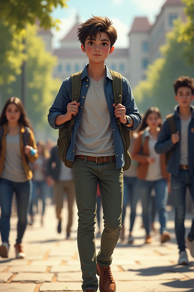A student with bag