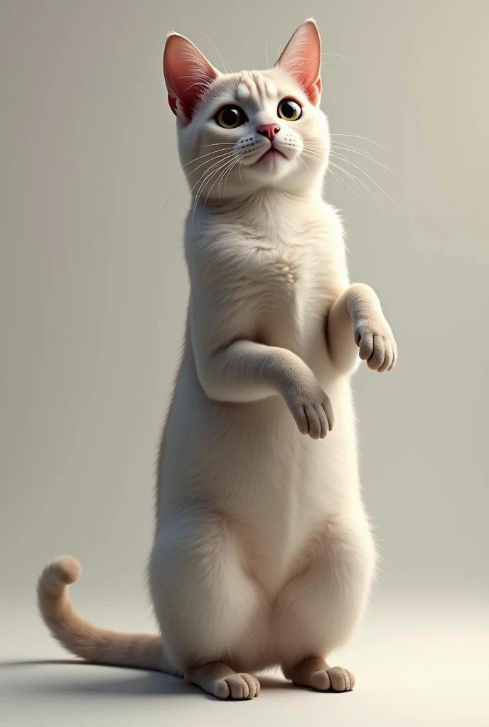 Cat on its hind legs 