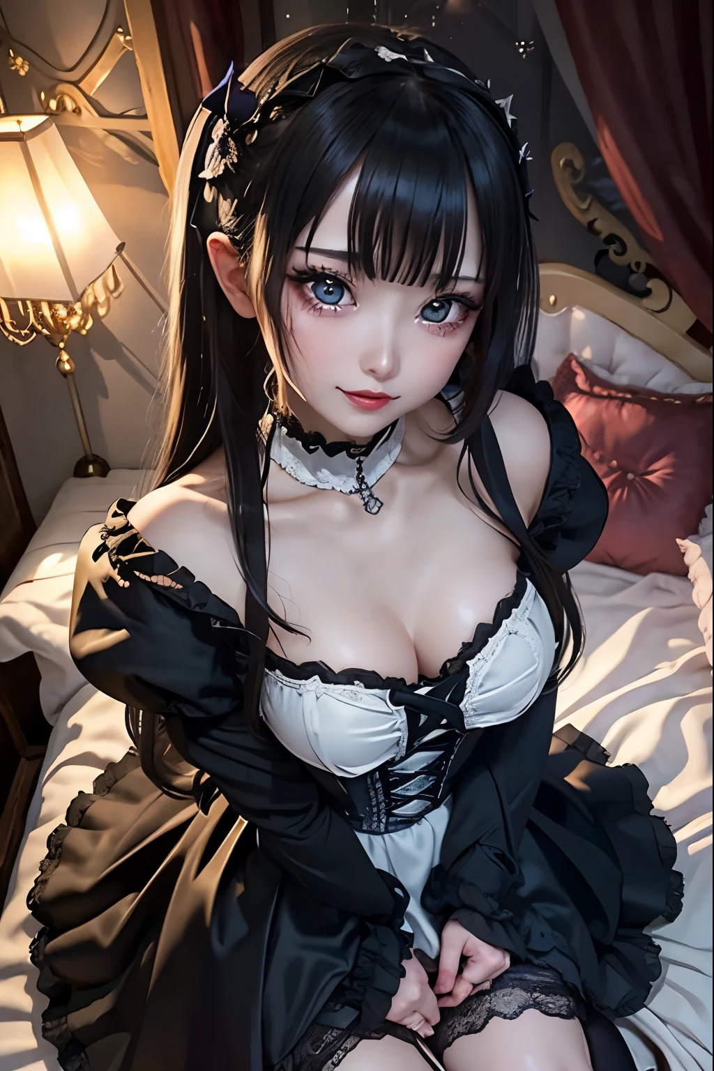 ハードなDark Gothicメイク、Black dark eyeshadow、sad、Good skin radiance、Dark Gothicメイク、Dark smile、palace、The beauty of fragrance、24-years-old、Expressions of intense sexual pleasure、Embarrassed look、Dark Gothic、Highest quality、Expression of sexual pleasure without pain、Drunk face、Purple maid outfit、mysterious、noble、Loving smile、Twin tail hair、Right eye is blue、Left eye is red、Super tempting pose、Platform heel shoes、Heavy makeup、Gothic Lolita Clothing、Silver Hair、Long Hair Straight Hair、Cute Gothic Lolita Dress、Beautiful Face、Elegant face、Attractive face、Stained glassの背景、Chest glistening with sweat、The room is dark、goth long dress、Bell Sleeves、Wizard Sleeve、Decadent look、Sexually excited expression、Wet shiny thigh water、Thighs that are wet and shiny with oil、Background of a room full of roses、Sad look、Rose Maiden、The embroidery is pink、The dress has pink embroidery.、Thigh-high socks、Knee-high socks、Gentle expression、Dark black eyeshadow、Stained glassとバラの背景、Thighs are a little thin、Female Duo、Female couple、dark church background、Stained glass、Black metal world、Dark Castle、Dark Room、Slender body、gothic long dress、Victorian dress、Small breasts、With a glass of wine in your right hand、With a lantern in his left hand、The bed is covered with roses、Her thighs are shining with sweat、My body is wet and shiny、There is a lot of glitter on the thighs、I am sweating、My thighs are sticky with sweat.、My thighs are glistening with sweat、My whole body is sweaty and shiny、I sweated a lot.、My thighs are sweaty、My wet thighs are glistening with sweat.、There is a lot of sweat shining all over my body、Slender body、I rest my head on the pillow、Sleeping in bed、Beautiful legs、Outstretched legs、Lying in bed、Lying on your back in bed、On all fours、Knee Up、Kneel、Put your arms behind your back、Kneeling on the bed、Super beautiful straight hair、Straight hair to the ends、Straight Perm Hair、Show off your glamorous thighs、Sit on the bed、Ass on the bed、Sitting with legs wide apart、Thighs are a little glamorous、