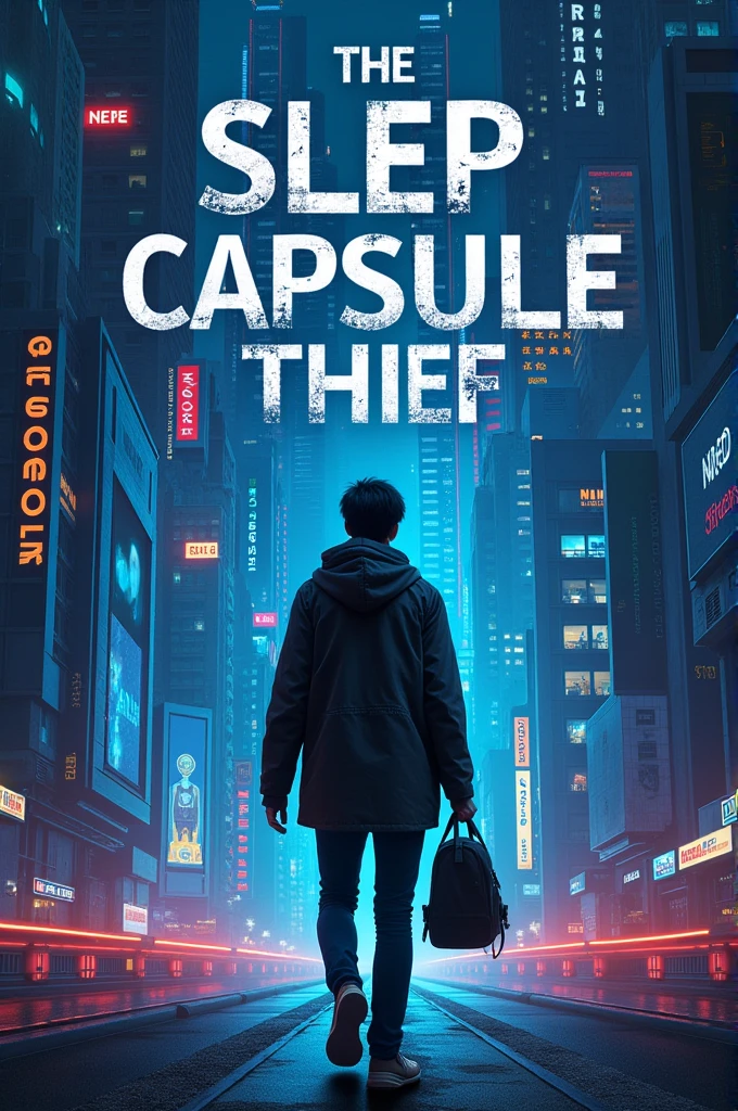 Book cover with the title The Sleep Capsule Thief