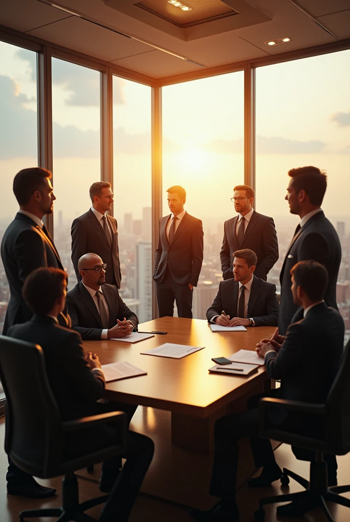 An image that shows success and says blessed and prosperous executives in ties