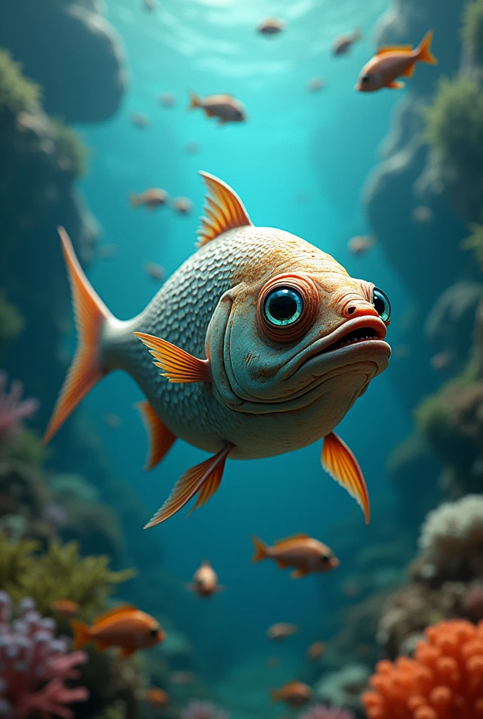 Fish with a human face