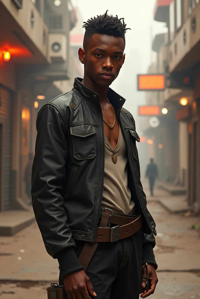 Star Wars, handsome, black american, light skinned male, ager, twink, temp fade, star wars smuggler outfit, no jacket