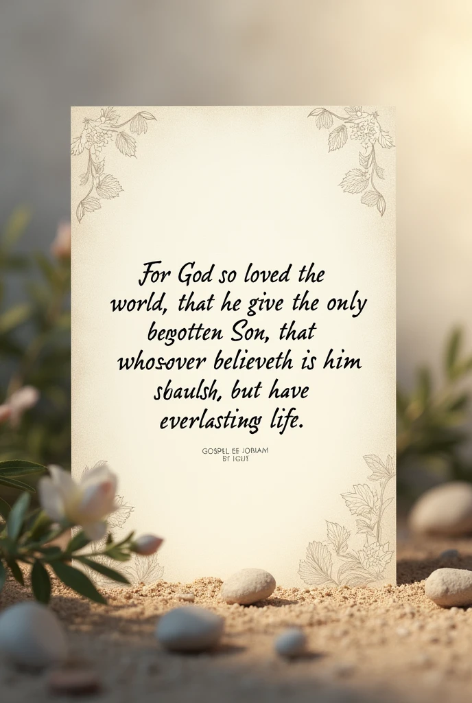 Create a rectangular card with the text from John 3:10