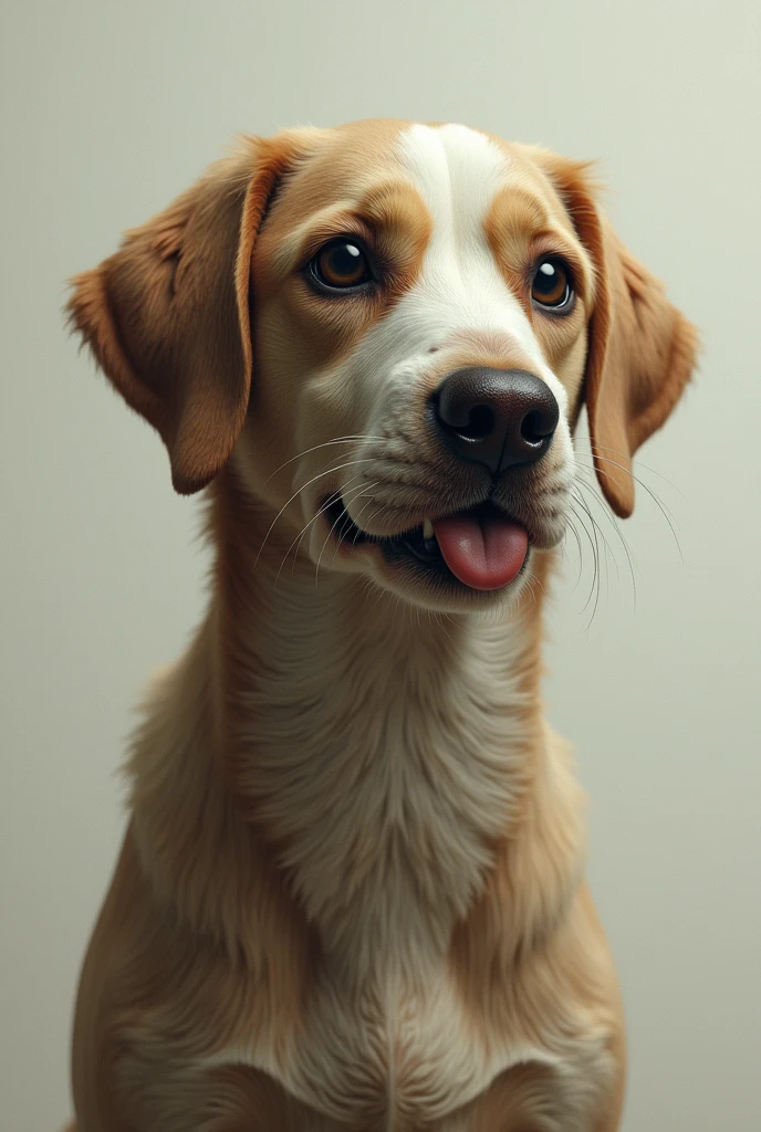 Dog with a human face