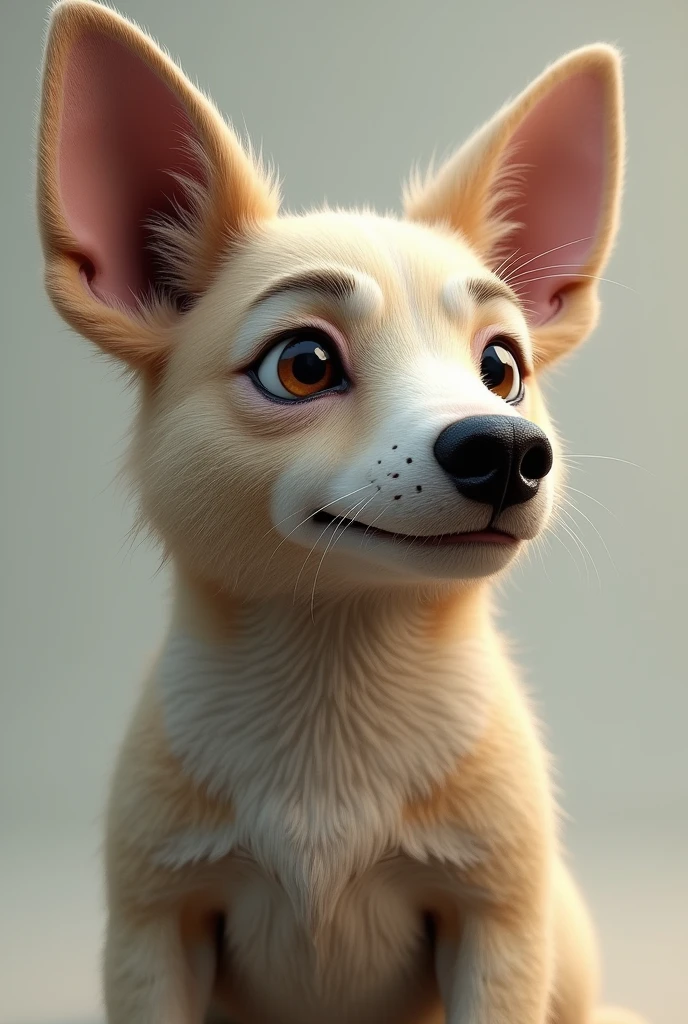 Dog with a human face