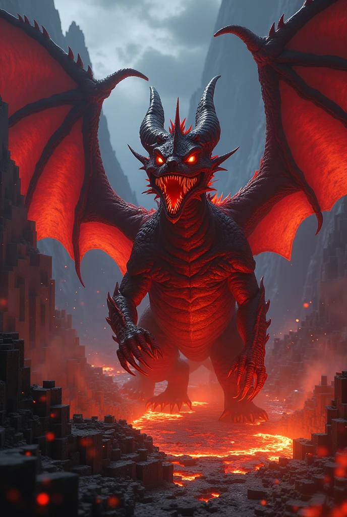 I want a hell dragon logo in Minecraft