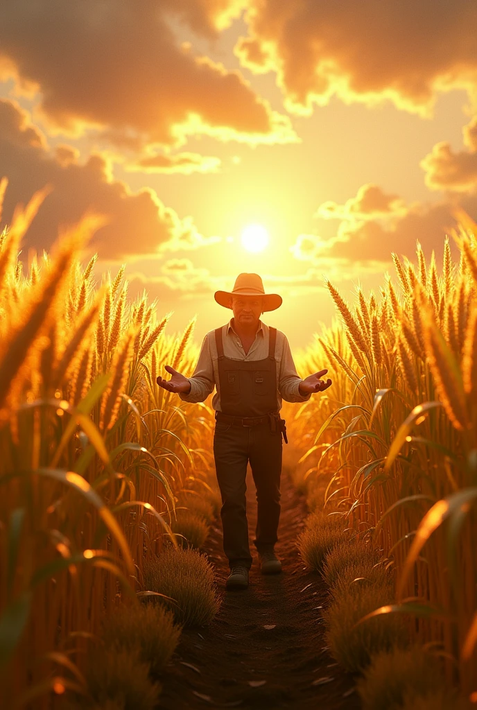 The farmer makes his third wish: "Grant my field golden crops every year."