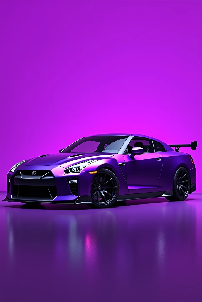 Nissan skyline car purple background