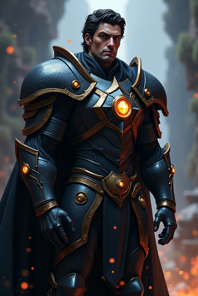 I want a logo of a Prince with netherite armor in Minecraft