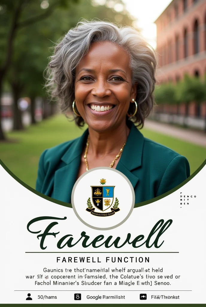 Generate a fairwell funtion poster for Mbowane high school teacher fairwell function. Date is 19 September 2024 from 10 am. Make it professional