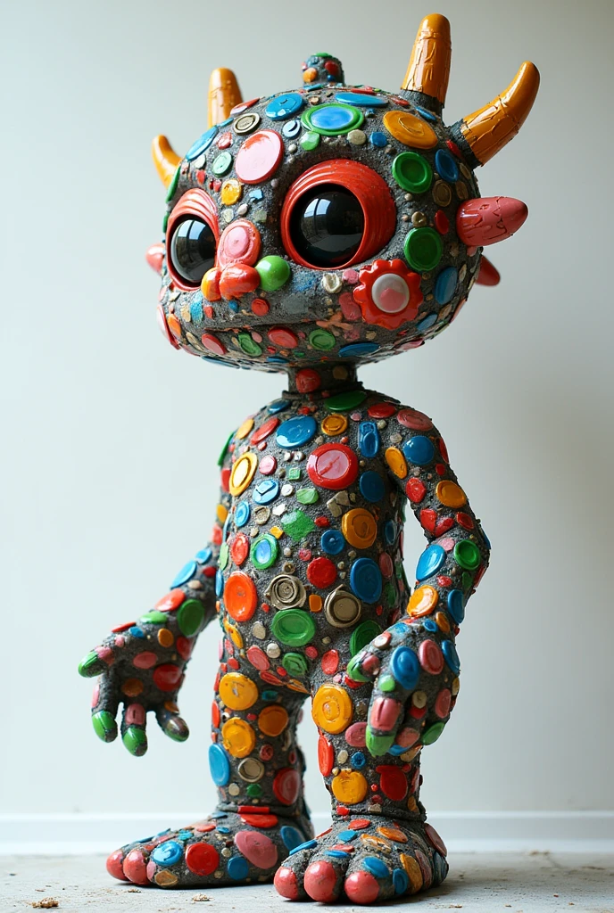 DIY material made out of plastic turn into some sort of art that can be made by human and used for exhibition.