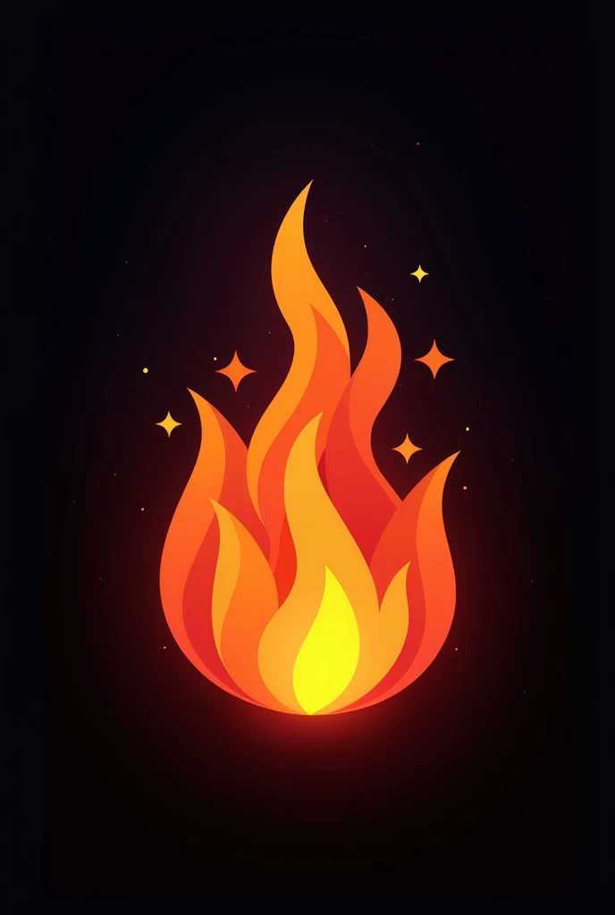 create a logo for a flame sparks marketing company with a fire