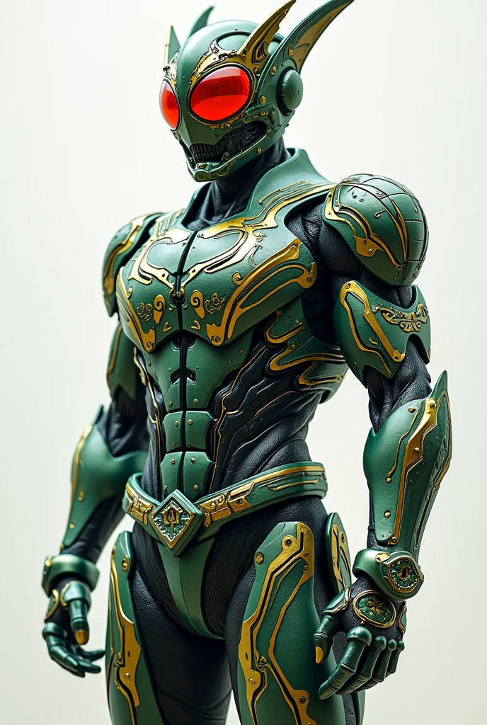 Green Kamen Rider, Armadura prateada, roupa cinzenta e preta, green TechSuit, agente secreto, Roboto