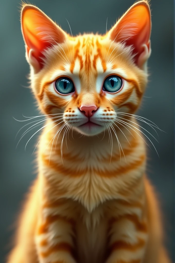 Yellow cat with blue eyes