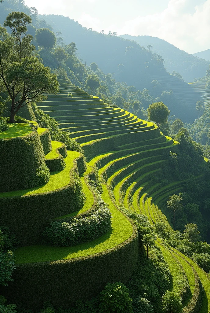 Please make terrace for slope land in coffee farm