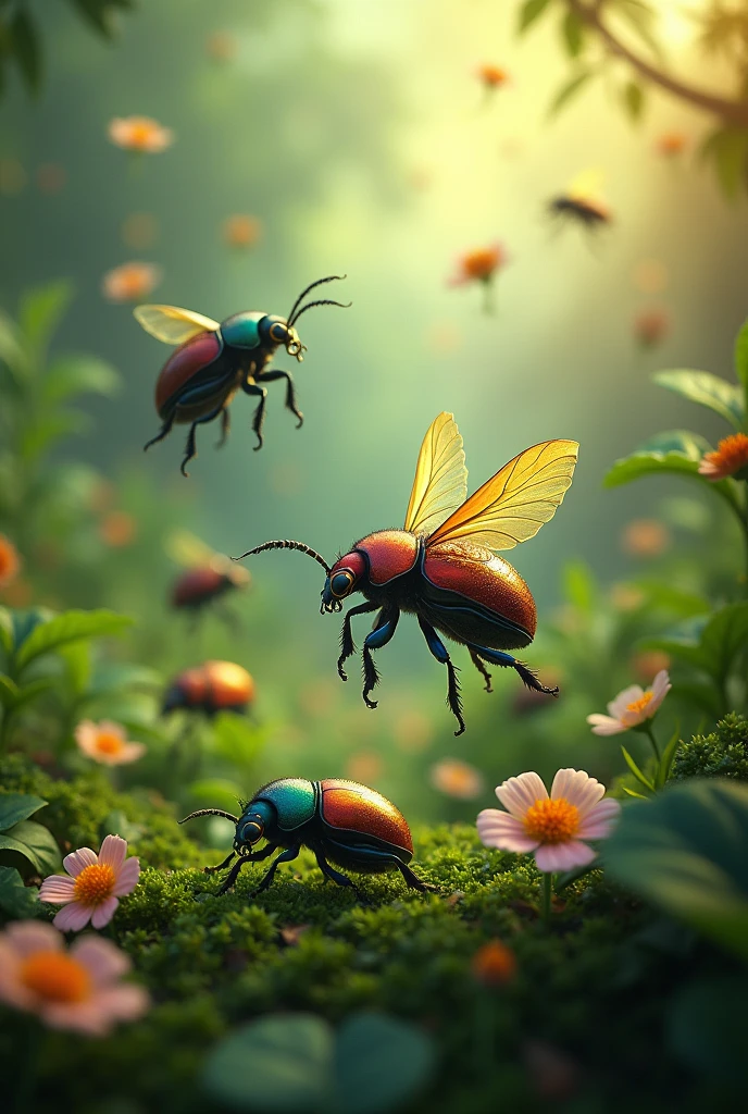 Insects, beautiful beetles