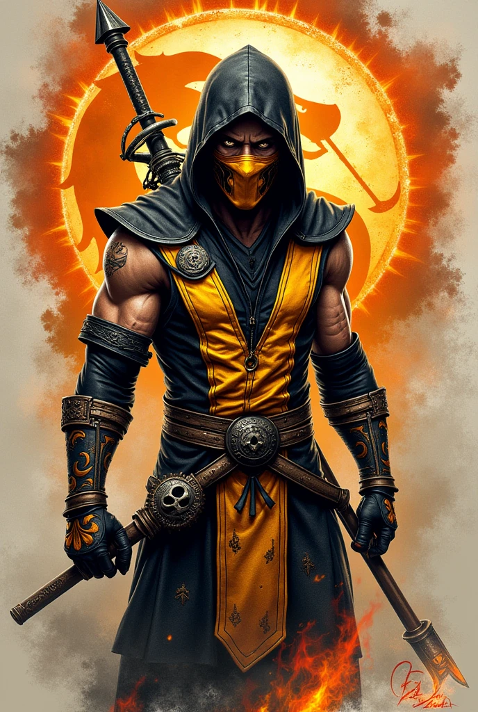 Scorpion mortal kombat tattoo
