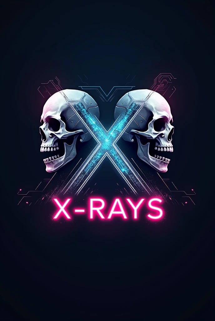 Make a logo with the letters X-RAYS, includes skulls Make one better Make one better cyberpunk style 