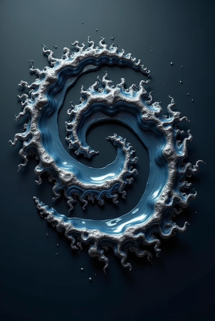 Develop a company logo using your liquid metal waves to form the word strong