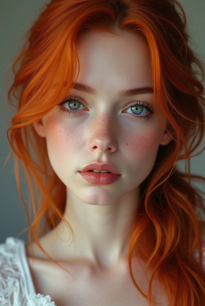 19 year old woman red hair blue eyes with pretty mouth 67 kilos 1,49