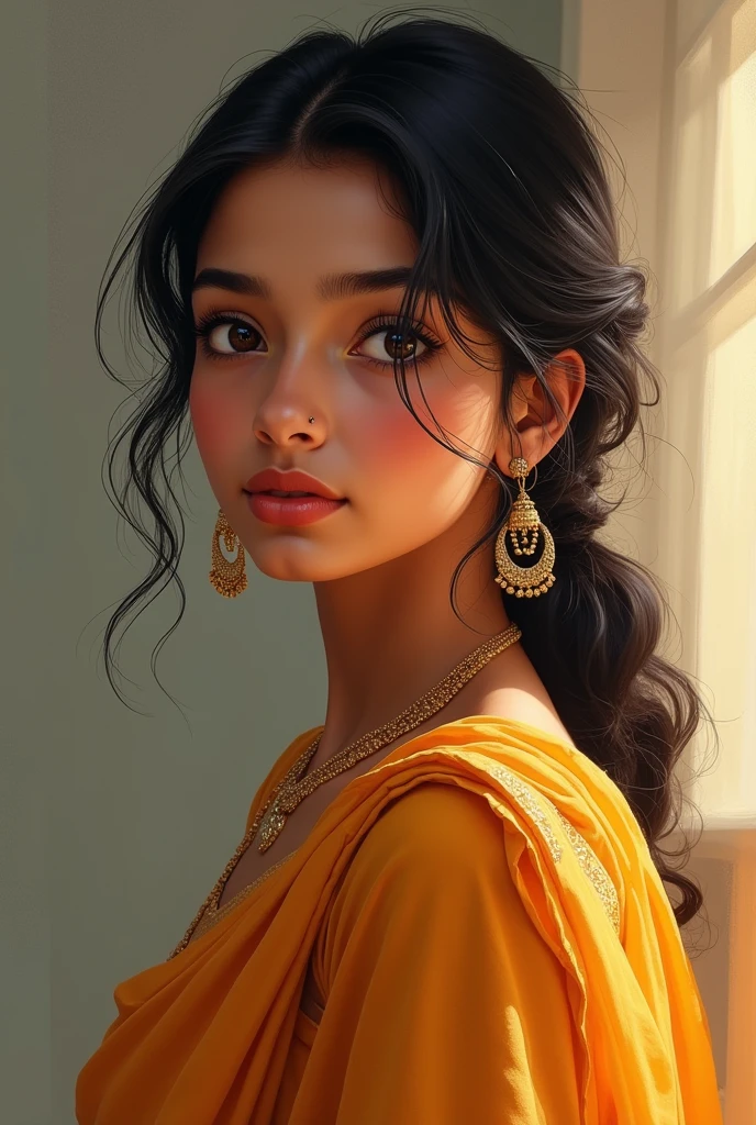 A indian girl,necked