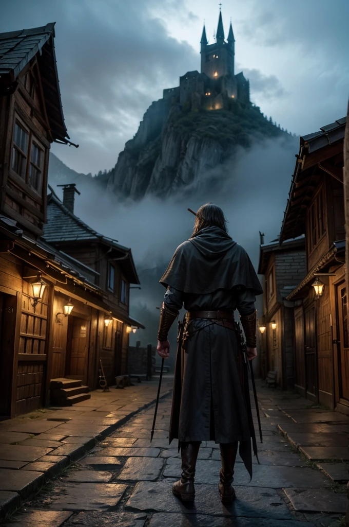 Step into a medieval world of darkness and intrigue, as you wander through the eerie village at the foot of a looming mountain.