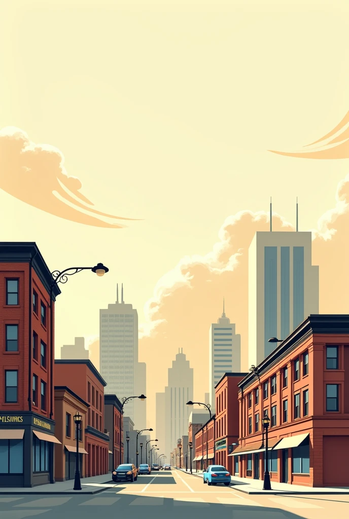 An easy urban drawing without people