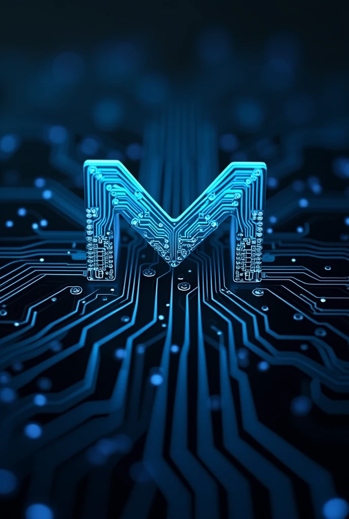 create a logo for word MicroThing using PCB tracks