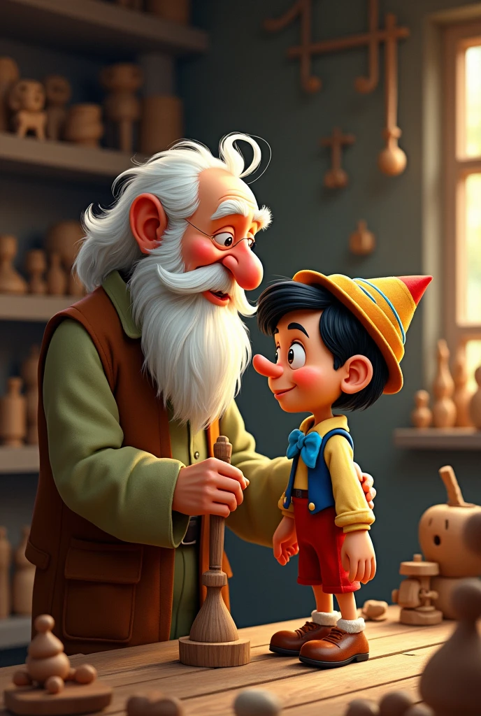 Geppetto and Pinocchio 
