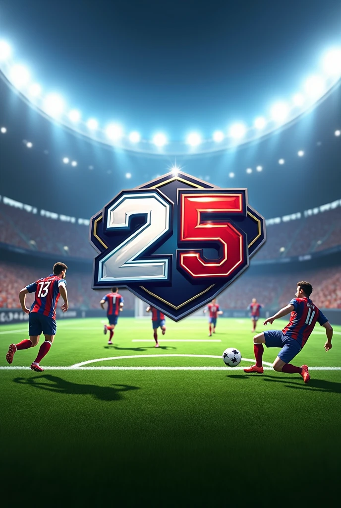 A football game where the logo will be written"efootball 25"