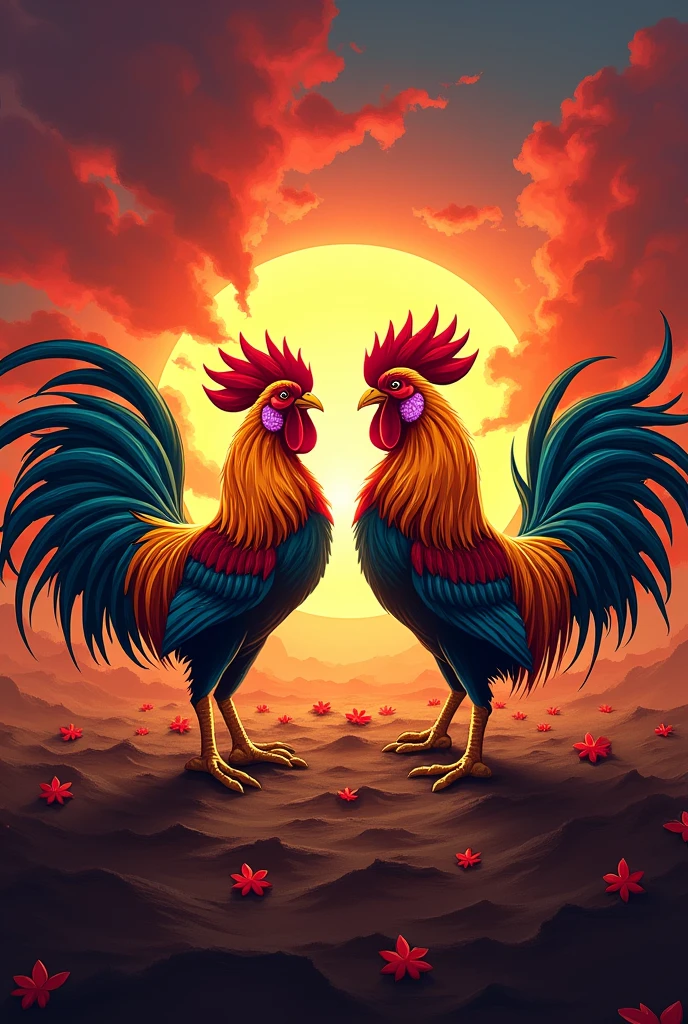 A flag for a cockfighting event