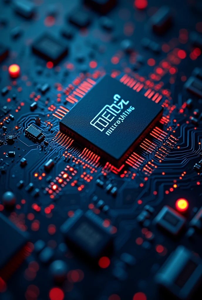 create a logo for word MicroThing using electronics