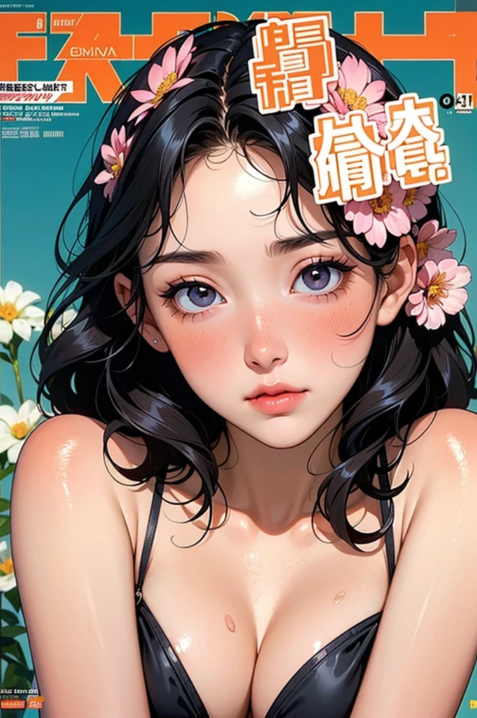 woman samurai、 swordsmen、slender、loimu、Colorful magazine cover