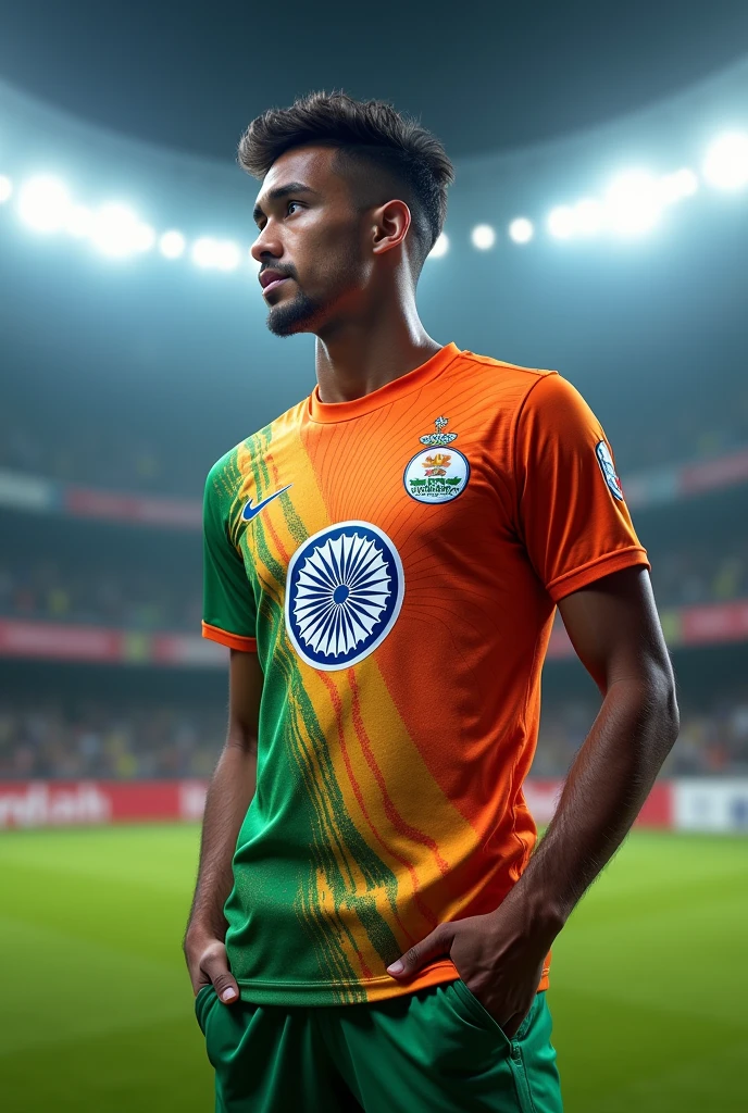 Indian flag jersey with Keyrun name