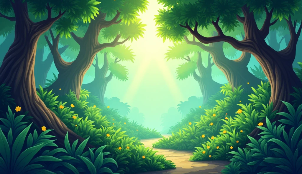 Creat jungle forest  background for carton style 
Without animals  
Manimum 2 pic
