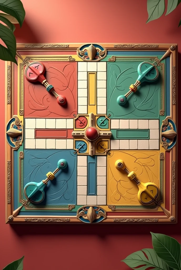 Traditional ludo board